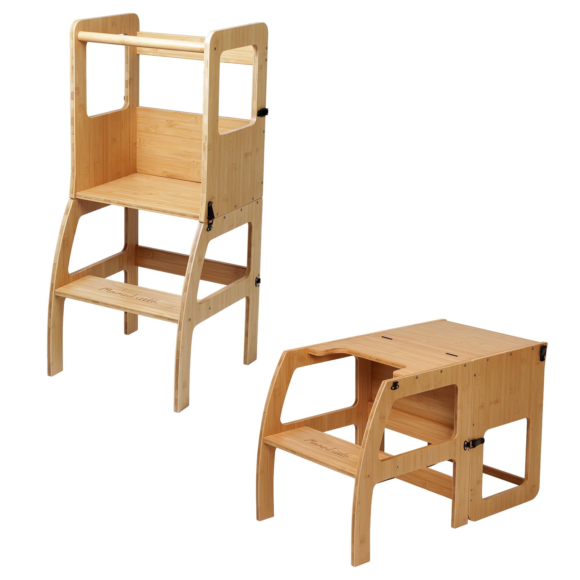 Amazon.co.jp: MomnLittle ラーニングタワー キッチンステップ